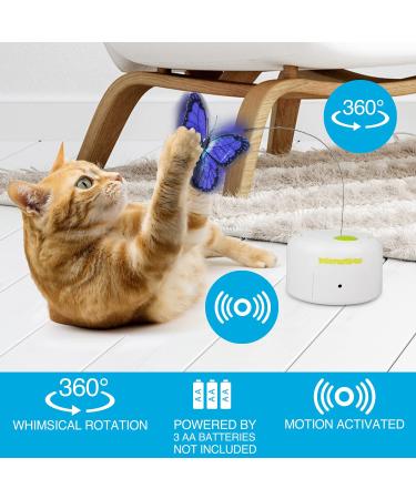 Interactive Cat Toy - All For Paws Flutter Bug Wand with Motion-Activated Butter-fly - Buy Online on GoSupps.com