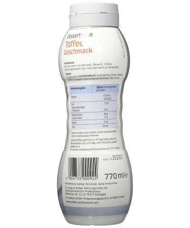 Dr. Oetker Professional Toffee Dessert Sauce - 770ml Resealable Bottle | Anti-Drip Closure for Perfect Dosing - Perfect for International Shipping - Buy Online on GoSupps.com