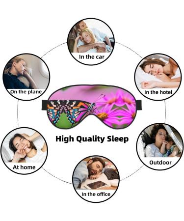 Buy Floral Butterfly Print Double-Sided Eye Mask | Soft Light Blocking Sleep Mask for Better Sleep Quality - Buy Online on GoSupps.com