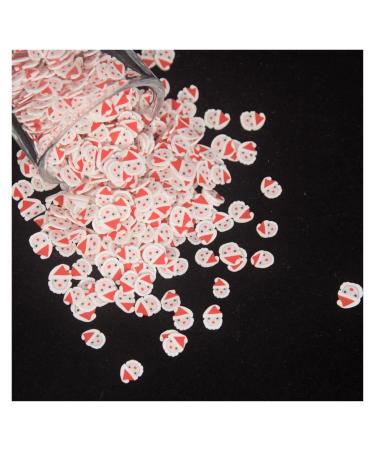 NIANTU1125 Halloween Cat Cherry Gingerbread Man Christmas Man Shape Polymer Clay Slices Colorful Sprinkles for Slimes Filling Gift (Color : 10 Small 30g)