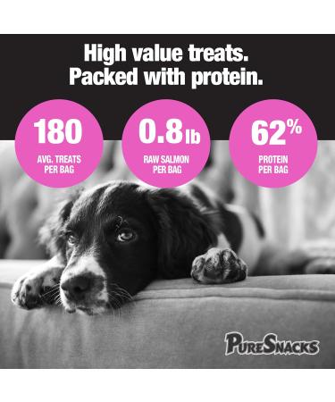 PureSnacks Freeze Dried Salmon Dog Treats 3.5oz | 100g Made in USA Pink (2PS100SM) - Buy Online on GoSupps.com