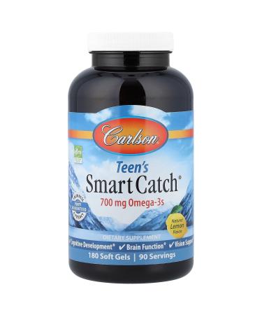 Carlson Teen's Smart Catch Natural Lemon 180 Soft Gels