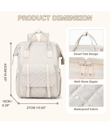 Shop A2 Beige Waterproof Baby Diaper Backpack - Multifunctional Casual Bag for Moms & Dads - Buy Online on GoSupps.com