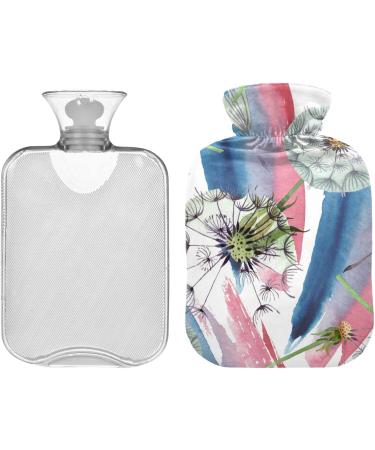 NAANLE Hot Water Bottle with Watercolor Flower Cover - 2L Large Heat & Cold Therapy for Menstrual Cramps Pain Relief Hand & Feet Comfort - Buy Online on GoSupps.com