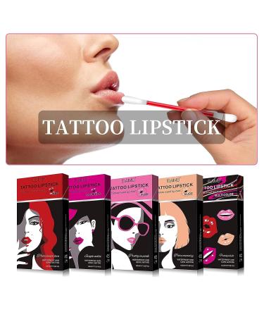 MOMEI Tattoo Lipstick Cotton Swab 20pcs - Long Lasting Waterproof Lip Gloss in Red - Buy Online on GoSupps.com