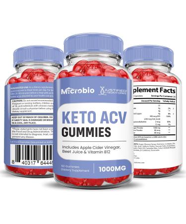 Buy Microbio Keto ACV Gummies - 3 Pack 1000MG Apple Cider Vinegar with Pomegranate & Beet Juice Vegan Non-GMO 180 Count for Ultimate Health - Buy Online on GoSupps.com