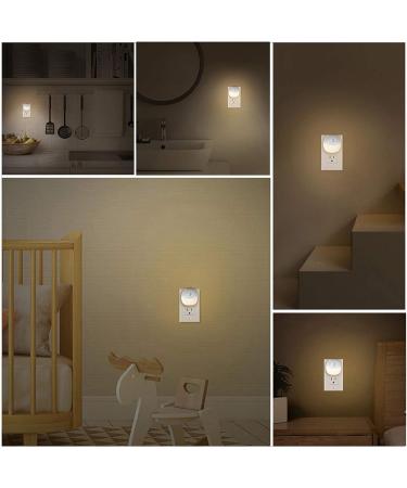 LYRIDZ Plug-in Motion Sensor Night Light Warm White LED Nightlight Bedroom Bathroom Kitchen Hallway Stairs Energy Efficient Compact 4-Pack - Buy Online on GoSupps.com