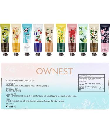 Ownest 10 Pack Plant Fragrance Hand Cream Moisturizing Hand Care Cream Travel Gift Set With Natural Aloe And Vitamin E For Men And Women-30ml - Buy Online on GoSupps.com