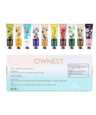 Ownest 10 Pack Hand Cream Kit - Hydrating Plant Fragrance Lotion for Dry Skin - Perfect Gift for Birthdays & Christmas - Travel Size 1 Fl Oz - Buy Online on GoSupps.com