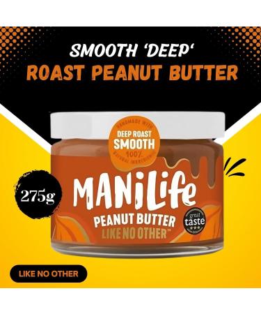 ManiLife Peanut Butter Pick N Mix - Choose From 6 Flavours | Original-Roast Deep-Roast Original Roast-Smooth Deep Roast-Smooth Rich Cocoa-Smooth & Crunchy - Pack of 2 x 275g 275 g (Pack of 2) - Buy Online on GoSupps.com