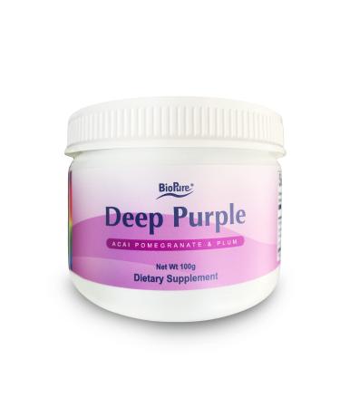 BioPure Deep Purple  All-Natural Superfruit Dietary Supplement Made from a Synergistic Blend of Organic Acai Organic Pomegranate and Plum for Gut Health Immune Support and Overall Wellness  100g