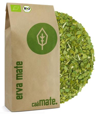 Mate Tea Bio 200g Fresh & green Original Yerba Mate Air-dried smoke-free Plastic-free Fair Mate tea made of mate blades mate branches and mate blade powder DE- KO-006 200 g