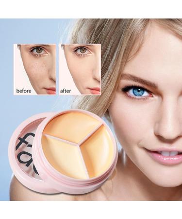  JPSDOWS Cream Concealer Palette | 3-in-1 Contouring and Brighten Concealer Palette Cream Concealer Contour Foundation Concealer Waterproof Color Concealer for Concealer Makeup at JPSDOWS - Buy Online on GoSupps.com