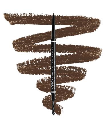 NYX Professional Makeup Micro Brow Pencil Ultra-Fine Dual-Ended Eyebrow Pencil with Retractable Tip and Brush Pack of 2 Shade: Brunette (06)