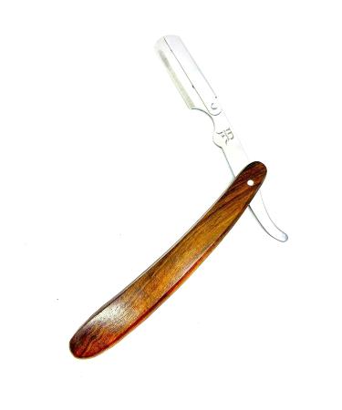 Premium Professional Straight Edge Razor with Natural Wood Scale - Durable Carbon Steel Blade + 100 Derby Blades for Ultimate Shaving Precision - Buy Online on GoSupps.com