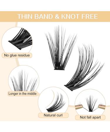 Riya Lash Clusters DIY Eyelash Extensions | 240 Clusters, 30D Curl, Wispy Volume | Individual Eyelash Extensions for At-Home Use - Buy Online on GoSupps.com