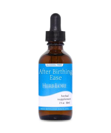 Herb Lore After Birthing Ease Tincture Postpartum Drops for After Birth Cramping & Contractions with Cramp Bark, Blue Cohosh & Motherwort (2 fl oz)