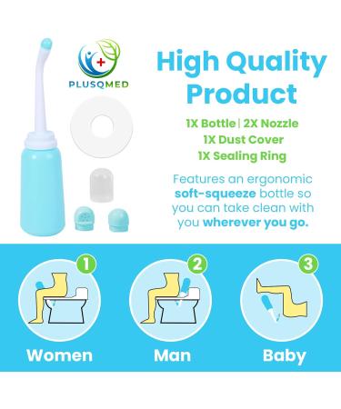Portable Postpartum Bidet for Perineal Wash 350ml | Upside Down Squeeze Bottle | Post-Birth Hygiene Essentials - Buy Online on GoSupps.com