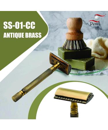 Pearl Double Edge Safety Razor for Men - Eco-Friendly Reusable Shaving Kit | Classic & Luxury Men's Shaving Experience - Buy Online on GoSupps.com