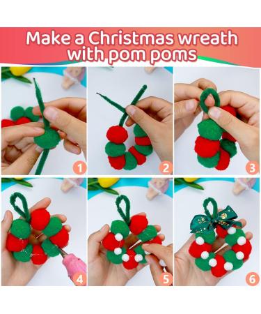 Iooleem 800pcs Multi-Colored Glitter Pom Poms Assorted Sizes for Crafts - Arts & Craft Supplies - Buy Online on GoSupps.com