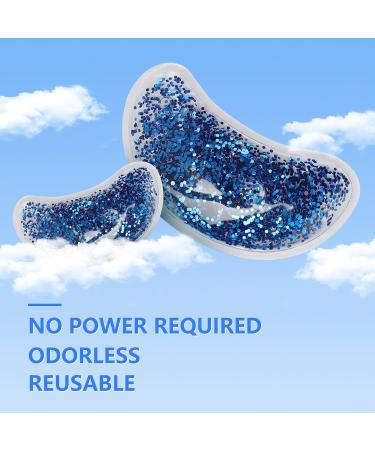 Buy Reusable Gel Eye Pack - Hot & Cold Eye Gel Pads for Dark Circles & Swelling - Perfect Gift for Girls (Blue) - Buy Online on GoSupps.com