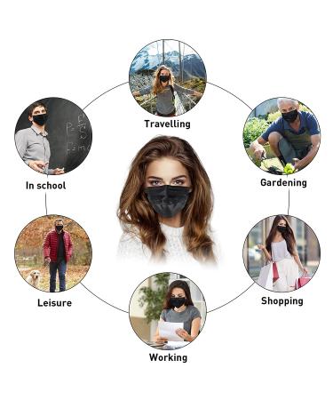 100pcs Black Disposable Face Masks - 3 Ply Adults Disposable Mask (100 Pcs) - Buy Online on GoSupps.com