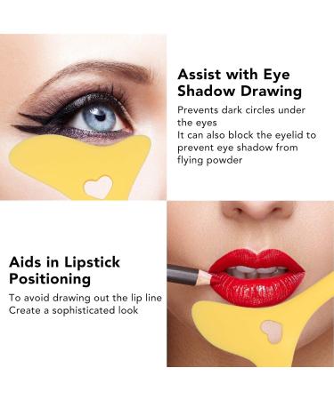 Silicone Aid Reusable Eye Makeup Tool with Cream Applicator for Eye Shadow Mascara Drawing (Yellow) - Buy Online on GoSupps.com