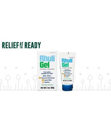 Rhuli Anti-Itch Gel - Cooling Relief for Sunburn, Bug Bites, Poison Ivy & More - 3 Oz Tube - Buy Online on GoSupps.com