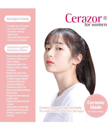 Cerazor Purple Ceramic Razor for Women - No Metal Allergy & Skin Damage Shaver | Safe Stylish & Effective - Buy Online on GoSupps.com