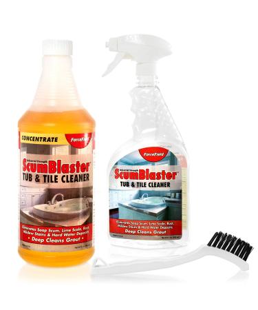ForceField ScumBlaster: Soap Scum Remover, Tile and Grout Cleaner, Hard Water Stains and Rust, Industrial Strength