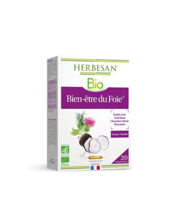 HERBESAN QUARTET WELLNESS OF THE FOIE Black Radish Artichoke Milk Thistle Rosemary French Laboratory 20 ampoules of 10 ml