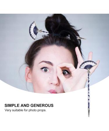 FRCOLOR Women Hair Stick Alloy Vintage Chinese Hair Chopsticks Fan Shape Hair Fork Hanfu Cosplay Hair Pin Wedding Headdress for Bride Ladies Women Girls - Buy Online on GoSupps.com