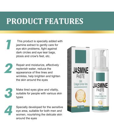 Jasmine Ointment for Dark Circles & Wrinkles | Eye Cream with Collagen & Aloe Vera | 100ml - Buy Online on GoSupps.com