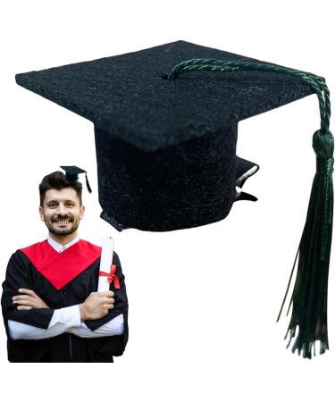 Graduation Hat Hair Clip 3D Graduation Hat Hairpin 3D Graduation Hat Hairpins Dress up Photo Decoration Supplies for Graduation Green - Buy Online on GoSupps.com