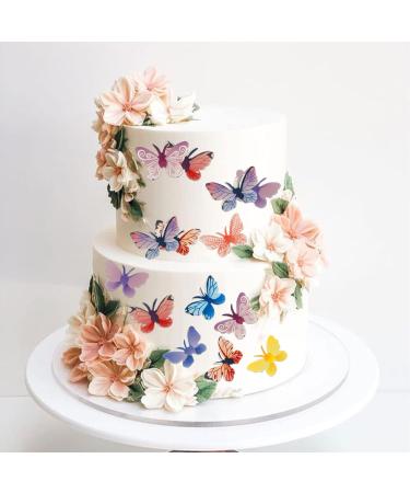 Ercadio 72 Pack Ediable Colorful Butterfly Cupcake Toppers Butterfly Cupcake Picks Ediable Butterfly Cupcake Decorations for Butterfly Theme Baby Shower Kids Birthday Party Cake Supplies B-ediable - Buy Online on GoSupps.com