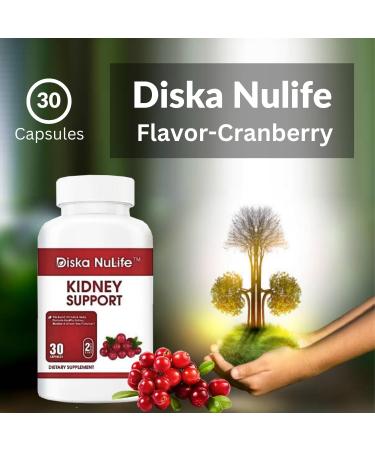 Diska Nulife Kidney Support - 90 Capsules - Urinary Tract and Bladder Health Supplement for Normal Kidney Function - Buy Online on GoSupps.com