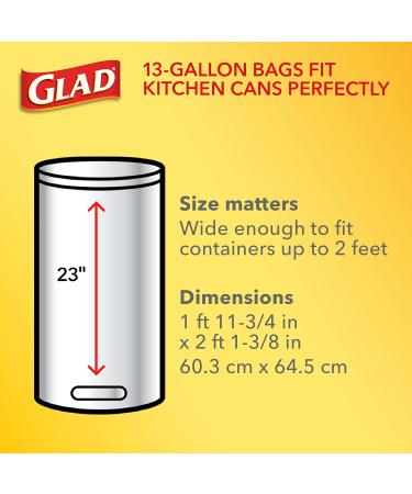 Glad ForceFlex 13 Gallon Kitchen Trash Bags, 110 Count - Gain Lavender with Febreze - Buy Online on GoSupps.com