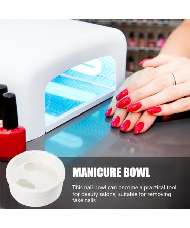 Bowl - Manicure Care Soak Bowl | Art Hand Wash Spa Tool Manicure Hand Bowl Nail Soaking Container Manicure Tool for Art Polishing Remover White - Buy Online on GoSupps.com