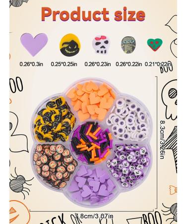 Halloween Nail Art Sequins - Kalolary 3D Skull Spider Pumpkin Bat & Ghost Polymer Clay Slices for Acrylic Nails Decor (3 Boxes - Buy Online on GoSupps.com