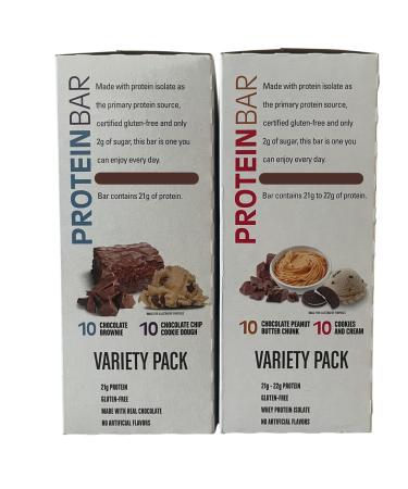 Protein Bars Variety Pack 40 ct 2.12 oz Each Kosher Certified Bundled by Bentronic - Buy Online on GoSupps.com