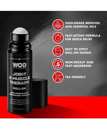 WODFitters Joint & Muscle Therapy Roll On Gel - Fast Relief for Joint Pain & Sore Muscles - 3 oz Premium Formula for Hips, Knees, Shoulders, Back, Neck, Hands & Feet - Buy Online on GoSupps.com