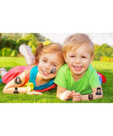 Wednesday Birthday Party Supplies - 60PCS Temporary Tattoos for Kids, Cute Fake Stickers for Boys and Girls - Cartoon Party Decorations and Favors - Buy Online on GoSupps.com