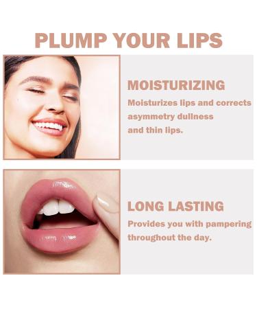 Buy Natural Lip Plumper Gloss - Hydrating & Soothes Fine Lines for Fuller Bigger Lips | International Shipping Available - Buy Online on GoSupps.com