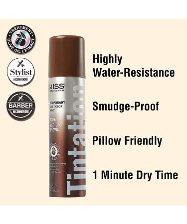 Kiss Root Cover Up Gray Concealer Spray 2 PACK (Medium Brown) - Temporary Hair Color Root Touch Up Dye 2.82 oz - Buy Online on GoSupps.com