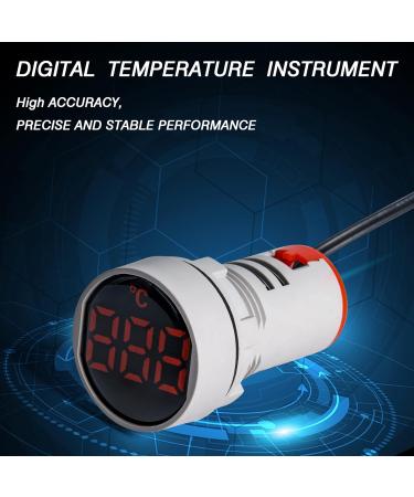 Buy FBBULES LED Digital Thermometer with Waterproof Probe - AC60-380V Temperature Meter for Aquarium | -20 to +199 | 1 PC Red - Buy Online on GoSupps.com