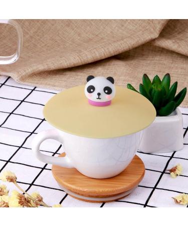 Silicone Cup Lids | Reusable Flexible Cute Cartoon Animals Mug Covers Dustproof Airtight Seal for Mugs Drink Cup Cups Glass Cup Coffee Cup Gyouza 2 - Buy Online on GoSupps.com
