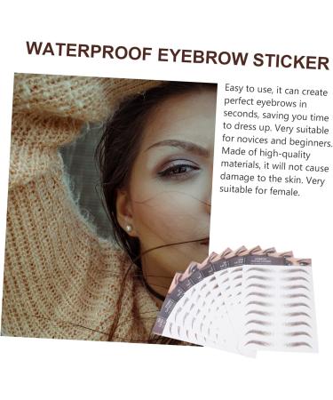 Ipetboom 27 Sheets Imitation Eco Eyebrow Sticker Stickers Artificial Eyebrow Makeup Brow Sticker 6d 21.5X14.5cmx3pcs Brownx3pcs - Buy Online on GoSupps.com
