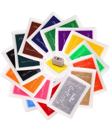 PMLAND Craft Ink Pad - 15 Vibrant Colors for DIY Stamps on Paper, Wood, Fabric - Buy Online on GoSupps.com