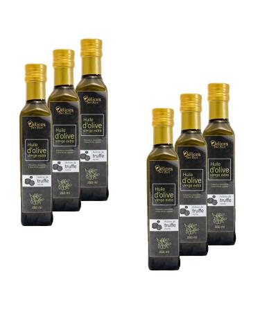 D lices Des Bois Pack of 6 x Olive Oil with Black Truffle Flavor - 250ml Bottle