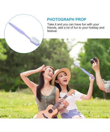 POPETPOP Giant Toothbrush - Oversized Novelty Pet Grooming Brush for Costume Parties & Comedy Favors (Purple - Buy Online on GoSupps.com